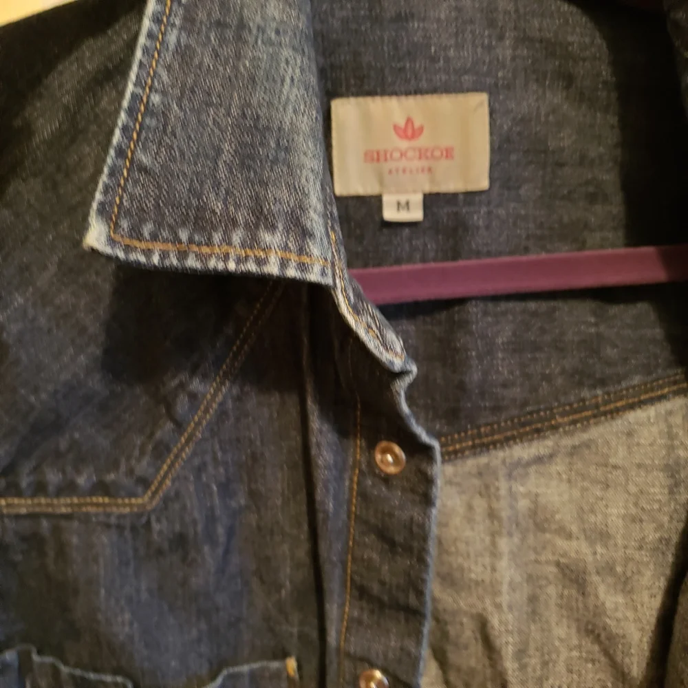 Shockoe Atelier M Japanese Denim Selvedge Western Pearl Snap Shirt Easy Co. - Picture 8 of 13